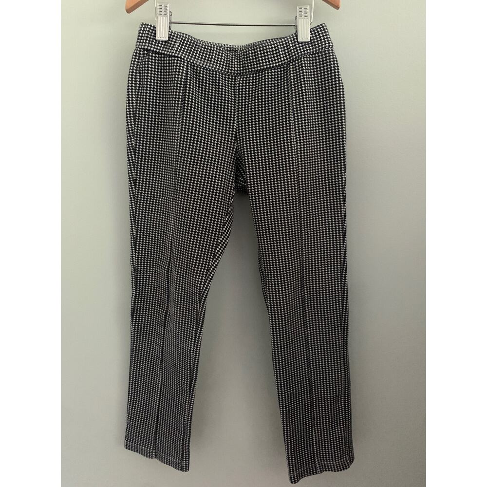 Gymboree Girl's Black White Pants Check Ankle 8 Skate Preppy Retro